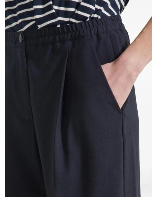 Seventy Blue Elasticated Pleated Trousers