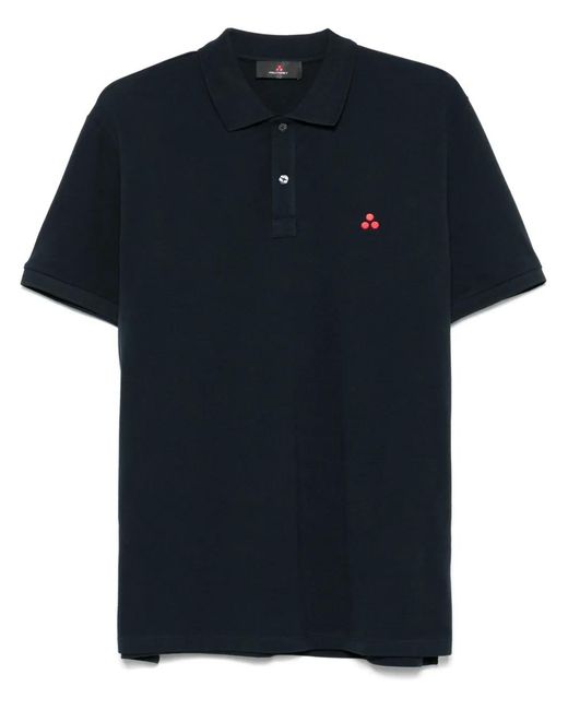 Peuterey Blue Logo Print Polo for men