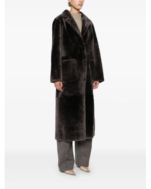 Arma Black Reversible Single-Breasted Coat