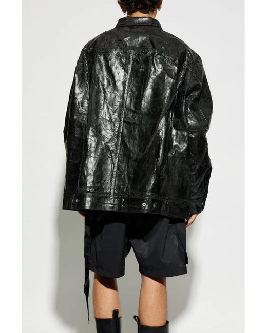 Rick Owens Black Jumbo Worker Jacket for men