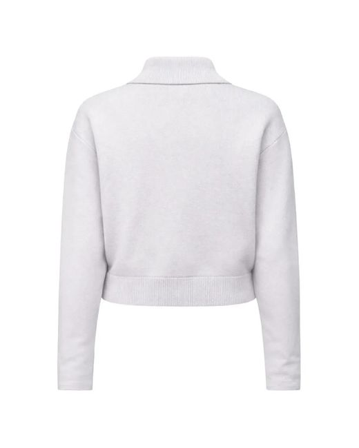 Allude White Collar Zip Jacket