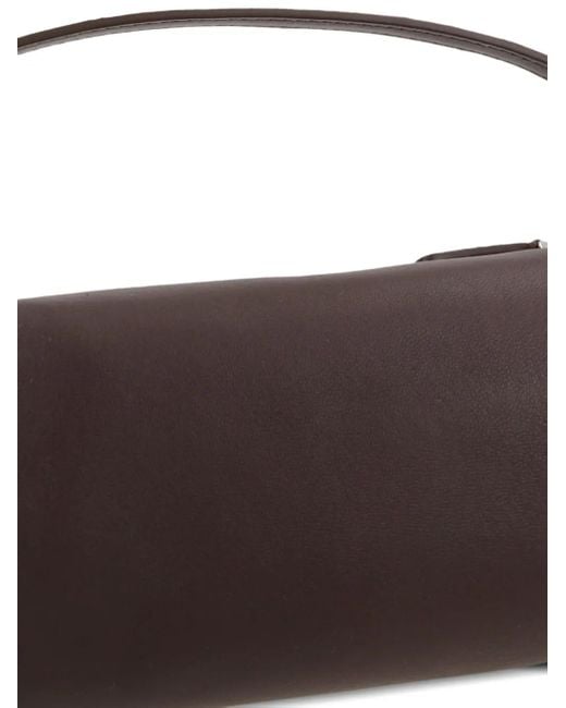 The Row Brown Round 90S Leather Tote Bag