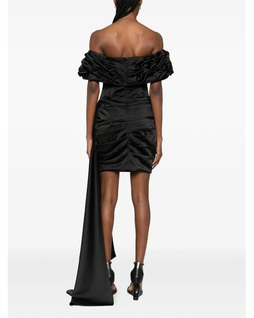 MITILIANE COUTURE Black Ruffled Train Dress