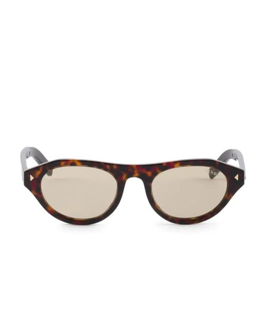 Prada Brown Rivet-Detail Sunglasses