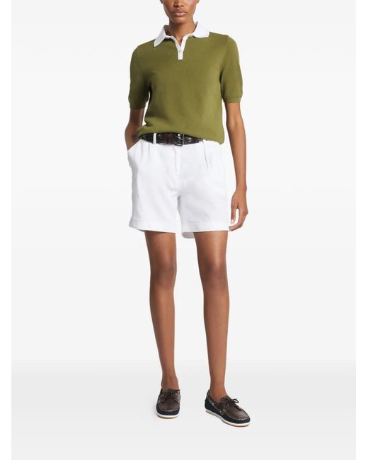 Fay White Pleated Shorts