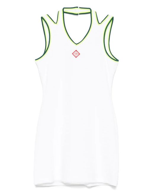 Casablanca White Hippie Tennis Kurzkleid