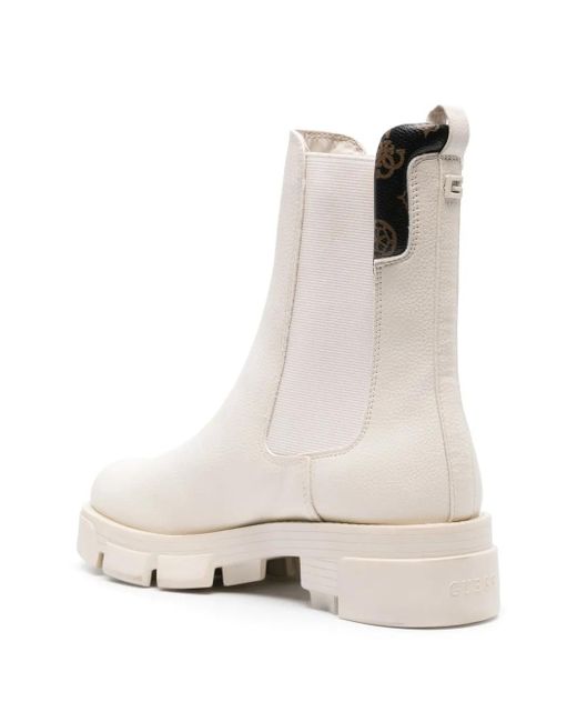 Guess Natural Madla Logo-Plaque Boots