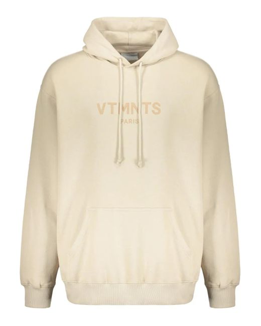 Sudadera con capucha y logo Vetements de hombre de color Natural