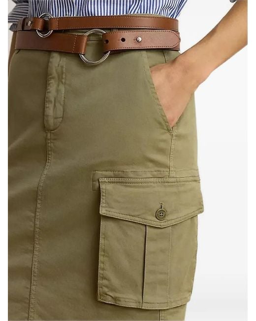Ralph Lauren Green Cargo-Pocket Mini Skirt