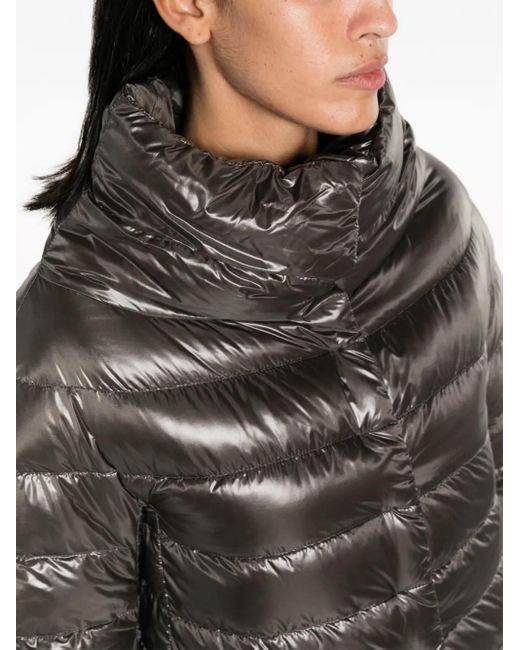 Herno Black Funnel-Neck Padded Jacket