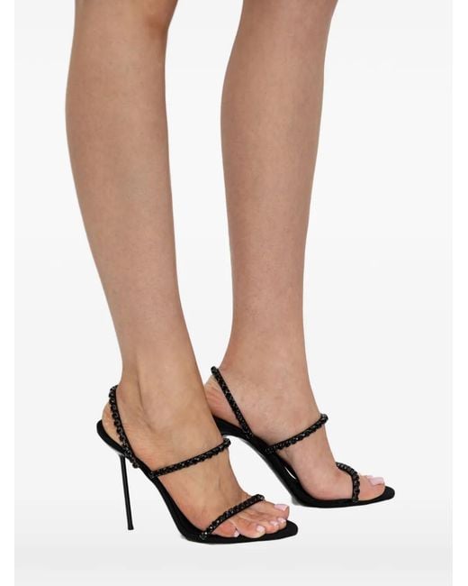 Paris Texas White Crystal-Embellished Pumps