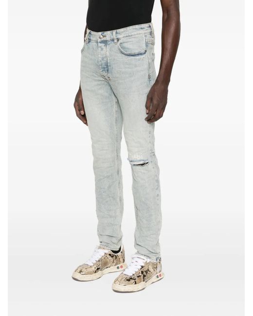 Ksubi Blue Distressed-Detail Jeans for men