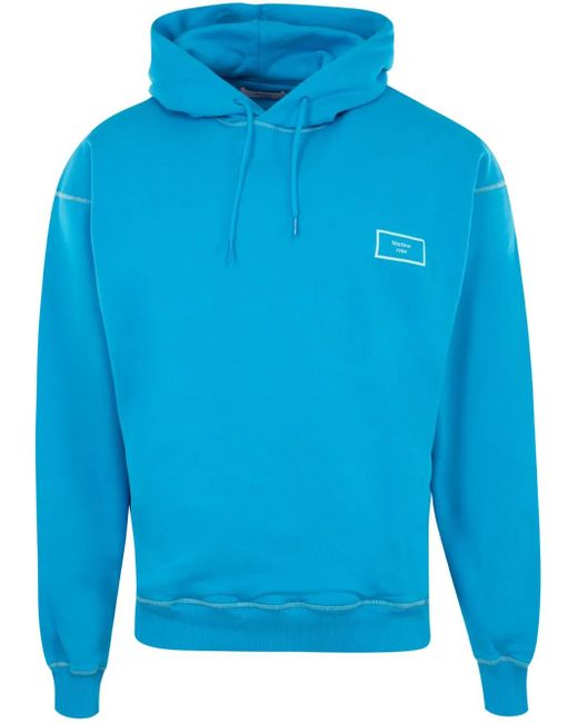 Martine Rose Blue Classic Cotton Hoodie for men