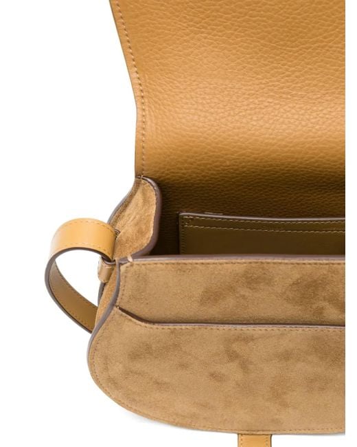 Marcie Bolsa Crossbody de cuero pequeña Chloé de color Natural