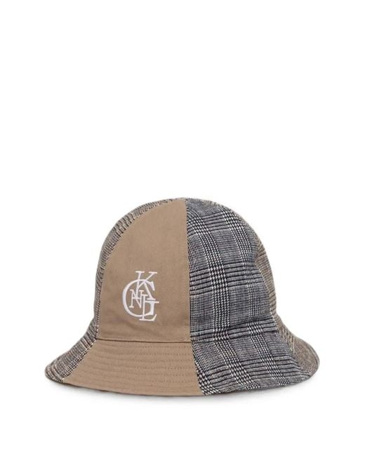 Kangol Gray Checked Panel Hat