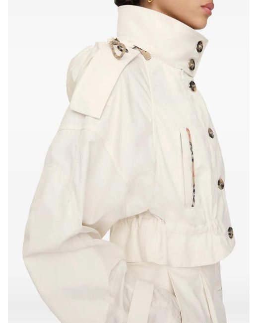 Burberry Natural Cropped Lightweight Cotton Ladymoor Jacket