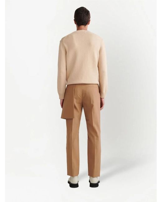 Off-White c/o Virgil Abloh Brown Apron-Detail Tailored Trousers for men