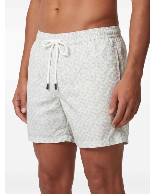 Barba Napoli White Short De Bain À Imprimé Palmier for men