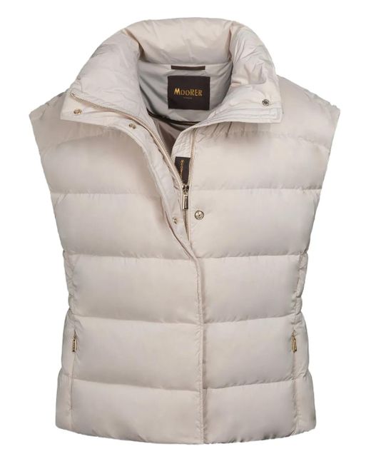 Moorer Gray Mily-Os Zip Quilted Vest