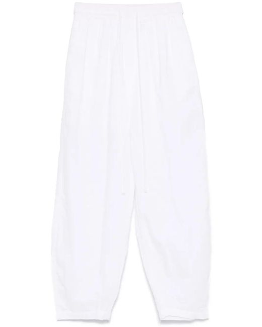 Thom Krom White Tapered Trousers
