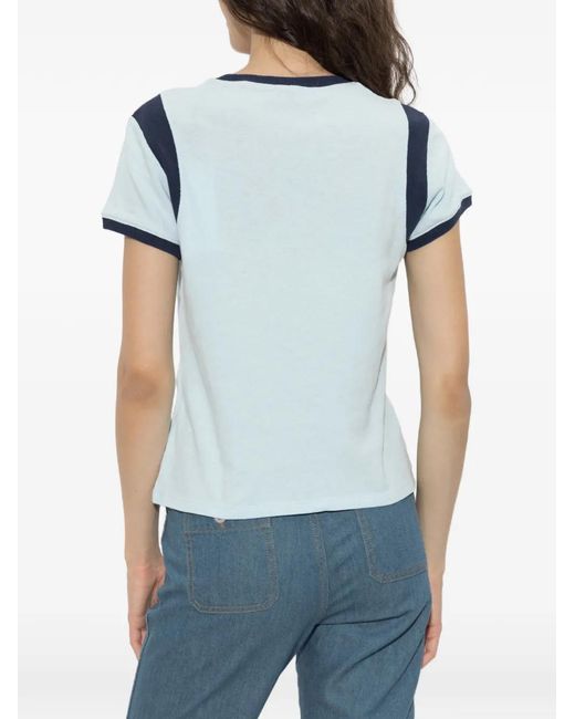 KENZO Blue Logo-Print T-Shirt