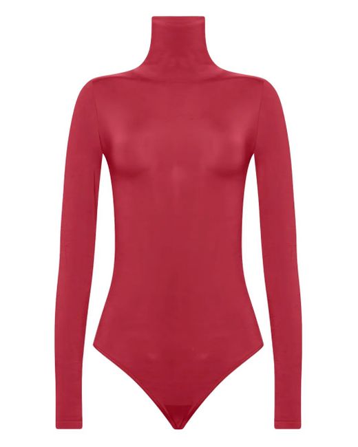 Body A Collo Alto di Wolford in Red