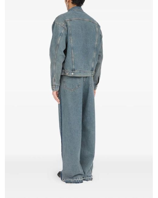 Veste En Jean À Poches À Rabat MM6 by Maison Martin Margiela en coloris Blue