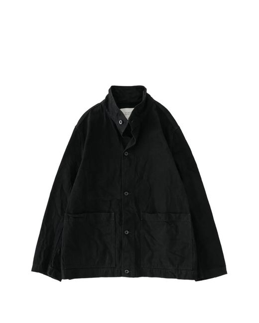 Chaqueta District Crinkle Con Bolsillos De Parche Studio Nicholson de color Black