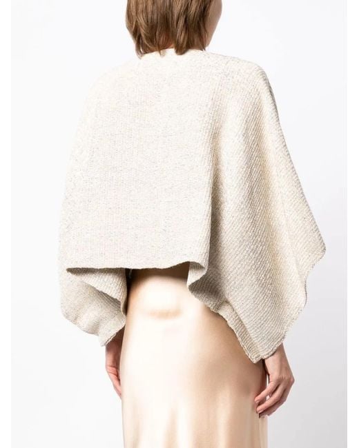 Voz White Cape-Style Long-Sleeved Jumper