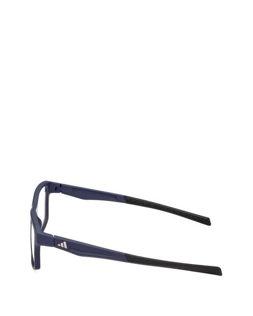 Adidas Black Rectangle-Frame Glasses for men