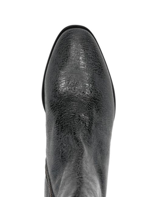 Fiorentini + Baker Black Matt Zip-Up Boots