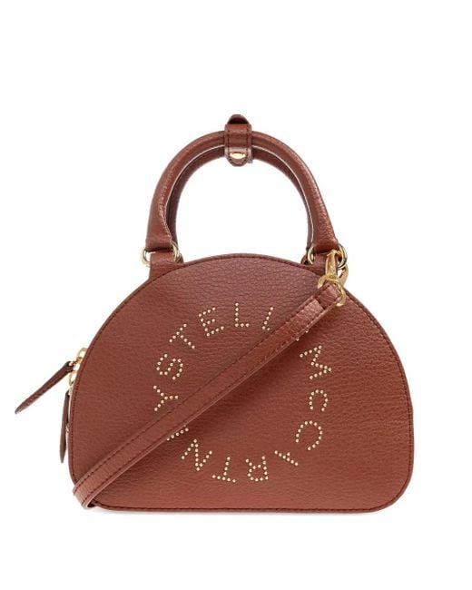 Stella McCartney Brown Handtasche mit Nieten