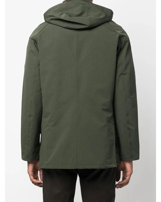Barbour Green Waterproof Ashby Hooded Jacket for men