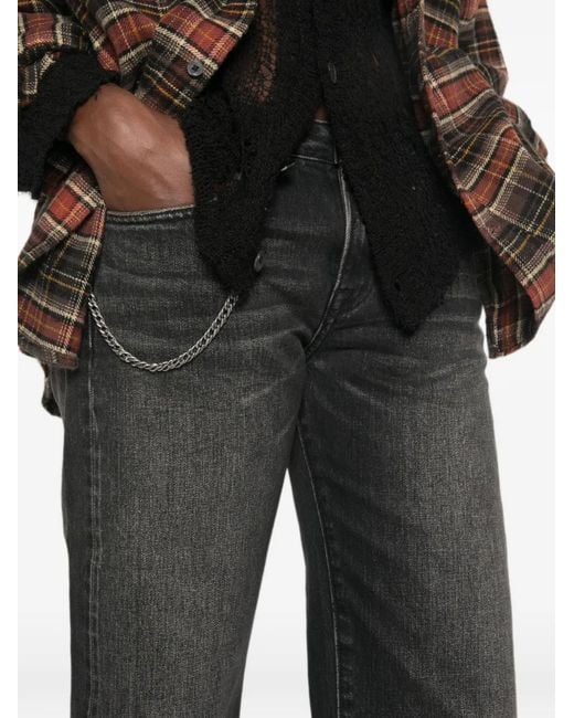 R13 Gray Effie Cuffed Jeans