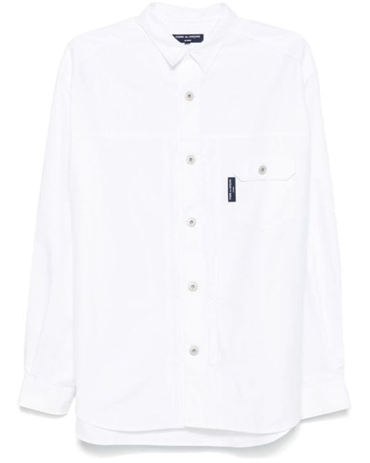 メンズ Comme des Garçons ピンタック シャツ White