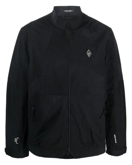 A_COLD_WALL* Black Logo-Patch Zip-Fastening Jacket for men