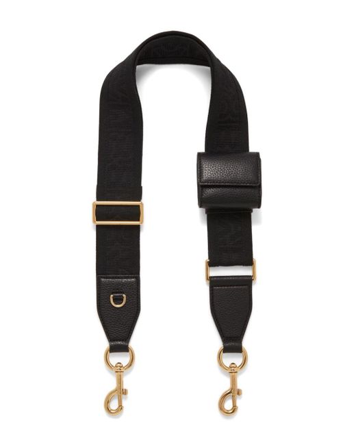 Marc Jacobs Black The Leather Cargo Webbing Strap