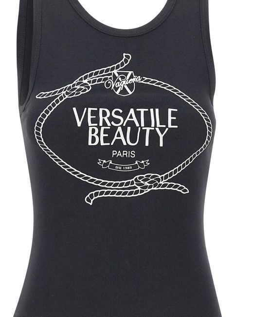 VAQUERA Black Graphic-Print Tank Top