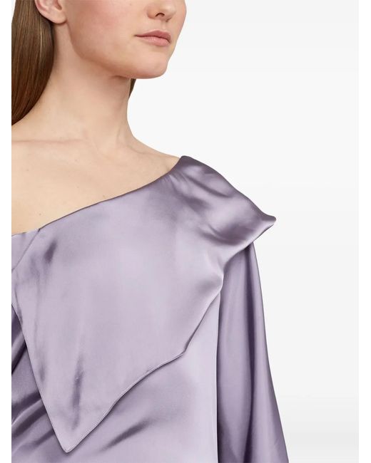 Ralph Lauren Purple Haut Asymétrique À Une Épaule