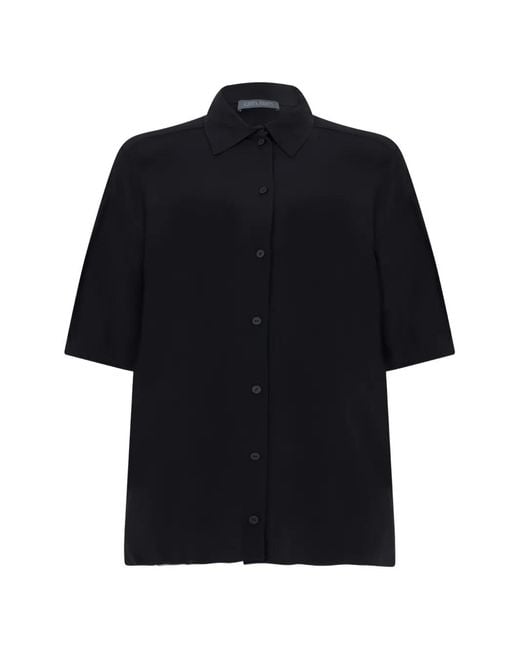 Alberta Ferretti Black Short-Sleeve Shirt
