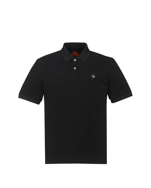 MCM Black Diamond-Patch Piqué Polo Shirt for men