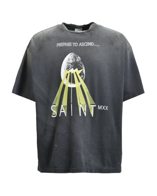 メンズ SAINT Mxxxxxx グラフィック Tシャツ Gray