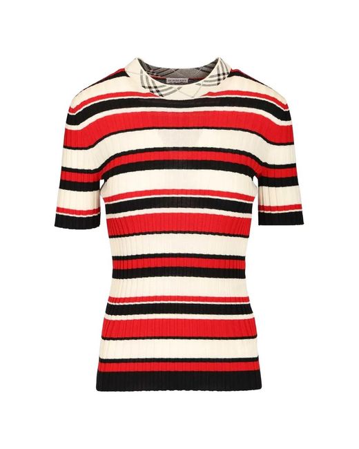 Burberry Red Striped T-Shirt