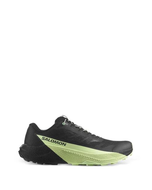 Salomon Green Pulsar Logo-Print Trail Running Sneakers for men