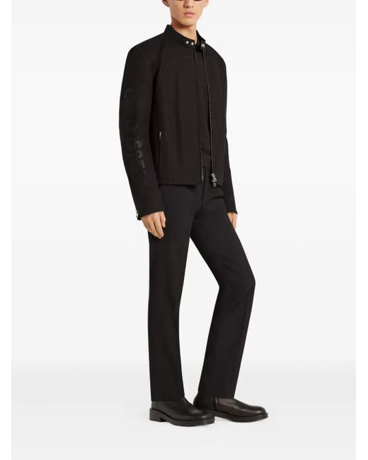 Courreges Black Zip-Up Bomber Jacket for men