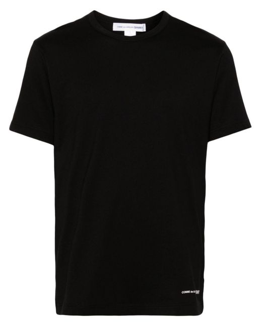 メンズ Comme des Garçons ロゴ Tシャツ Black