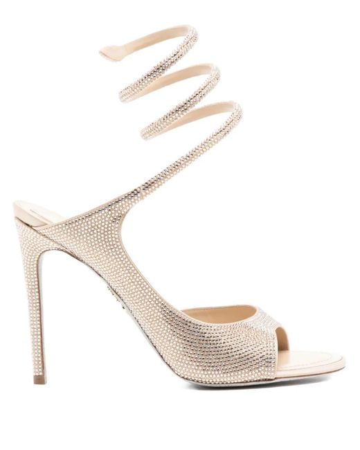 Sandales Audrey 110 Mm Rene Caovilla en coloris Metallic