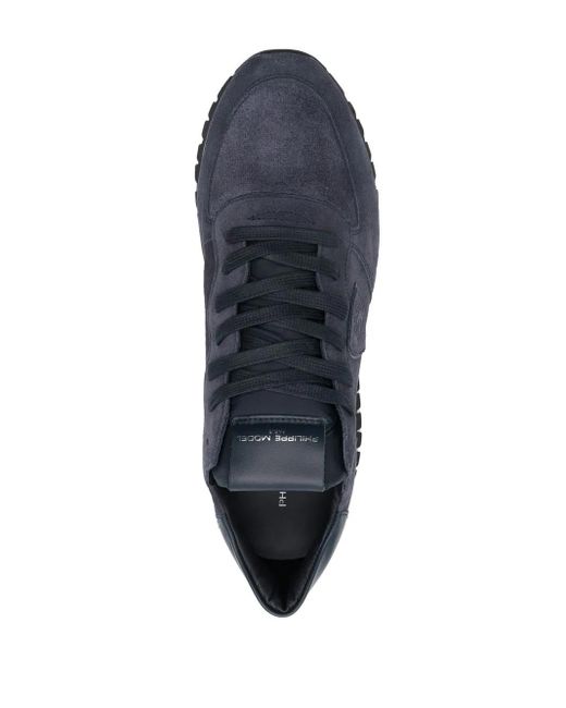 Philippe Model Blue Trpx Suede Low-Top Sneakers for men