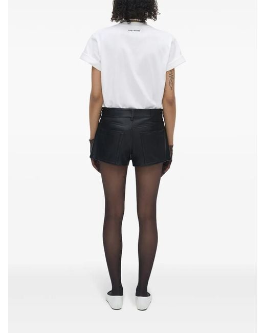 Marc Jacobs Black The Leather Shorts