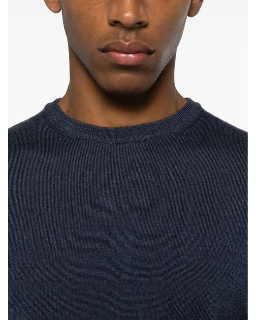 Woolrich Blue Crew-Neck Sweater for men